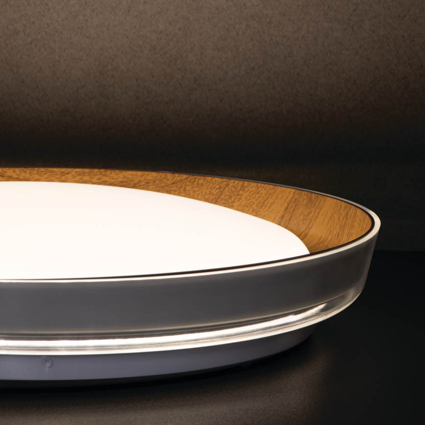 LED Ceiling light NIFU LED/17,8W/230V d. 43 cm white/brown