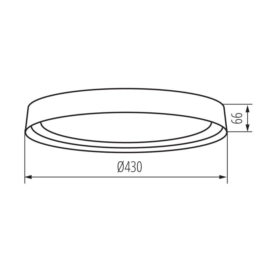 LED Ceiling light NIFU LED/17,8W/230V d. 43 cm white