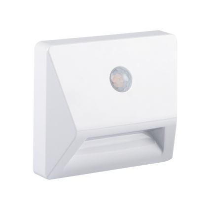LED recessed light with motion and dusk sensor IRS LED/0.3W/3xAAA IP54 white