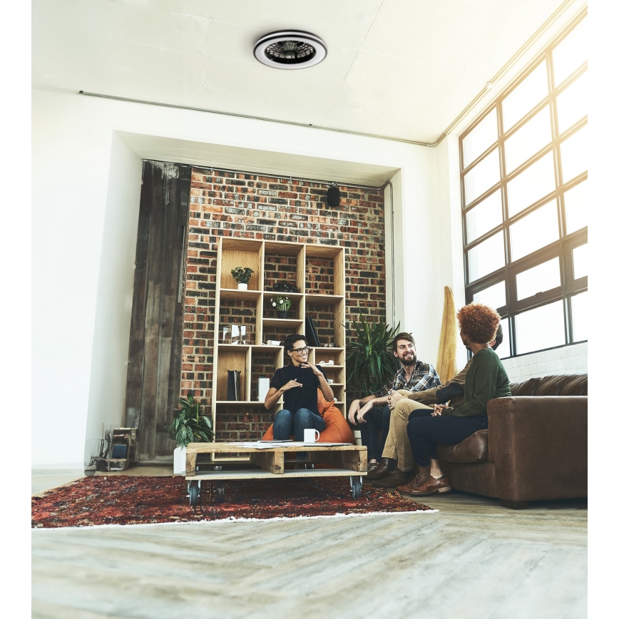 LED Dimmable ceiling light with a fan PLAVE LED/48W/230V 3000/4000/6500K + remote control