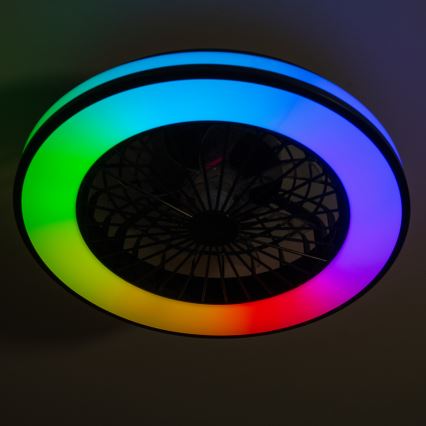 LED RGBW Dimmable ceiling light with a fan PLAVE LED/48W/230V 3000/4000/6500K + remote control