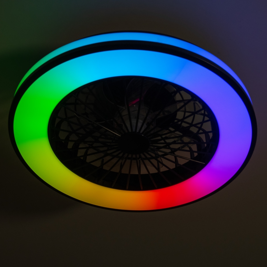 LED RGBW Dimmable ceiling light with a fan PLAVE LED/48W/230V 3000/4000/6500K + remote control
