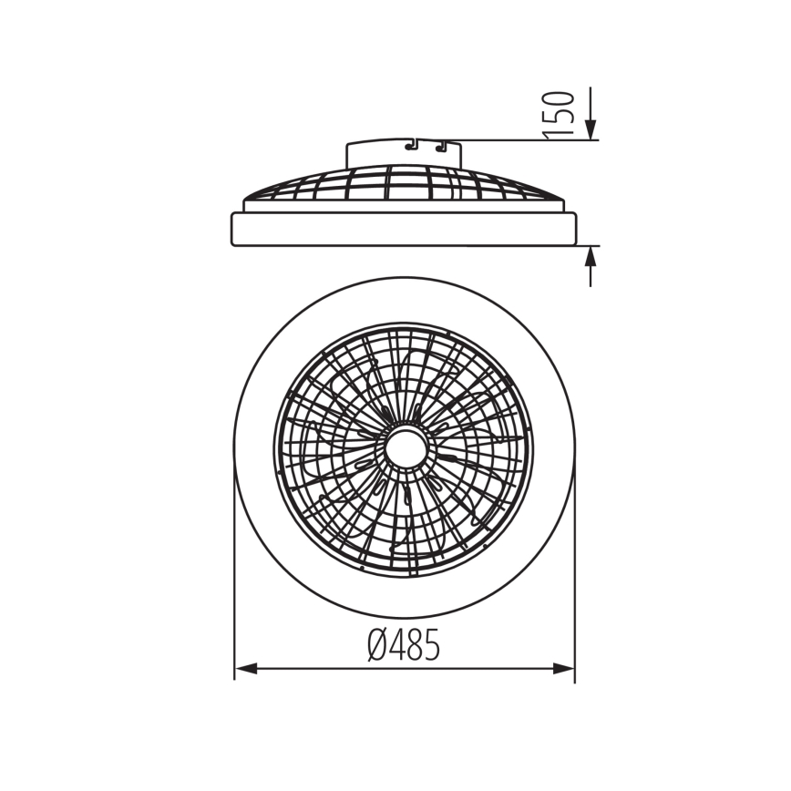 LED RGBW Dimmable ceiling light with a fan PLAVE LED/48W/230V 3000/4000/6500K + remote control