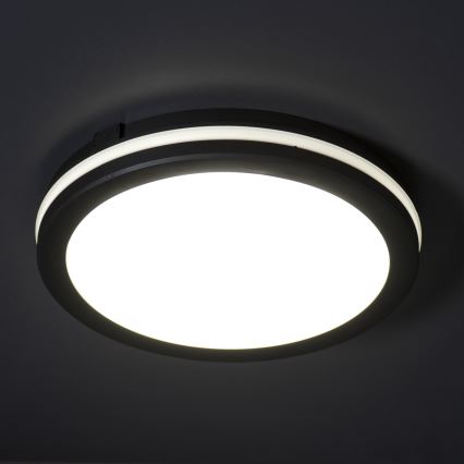 LED Outdoor ceiling light BENO E LED/12W/230V 3000/4000/6500K d. 20 cm IP65 black