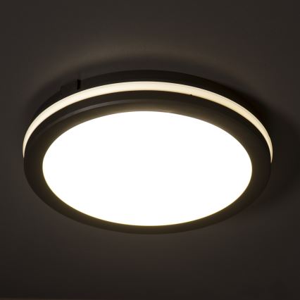 LED Outdoor ceiling light BENO E LED/12W/230V 3000/4000/6500K d. 20 cm IP65 black
