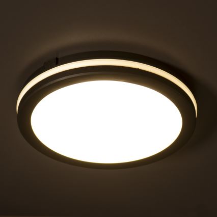 LED Outdoor ceiling light BENO E LED/12W/230V 3000/4000/6500K d. 20 cm IP65 black