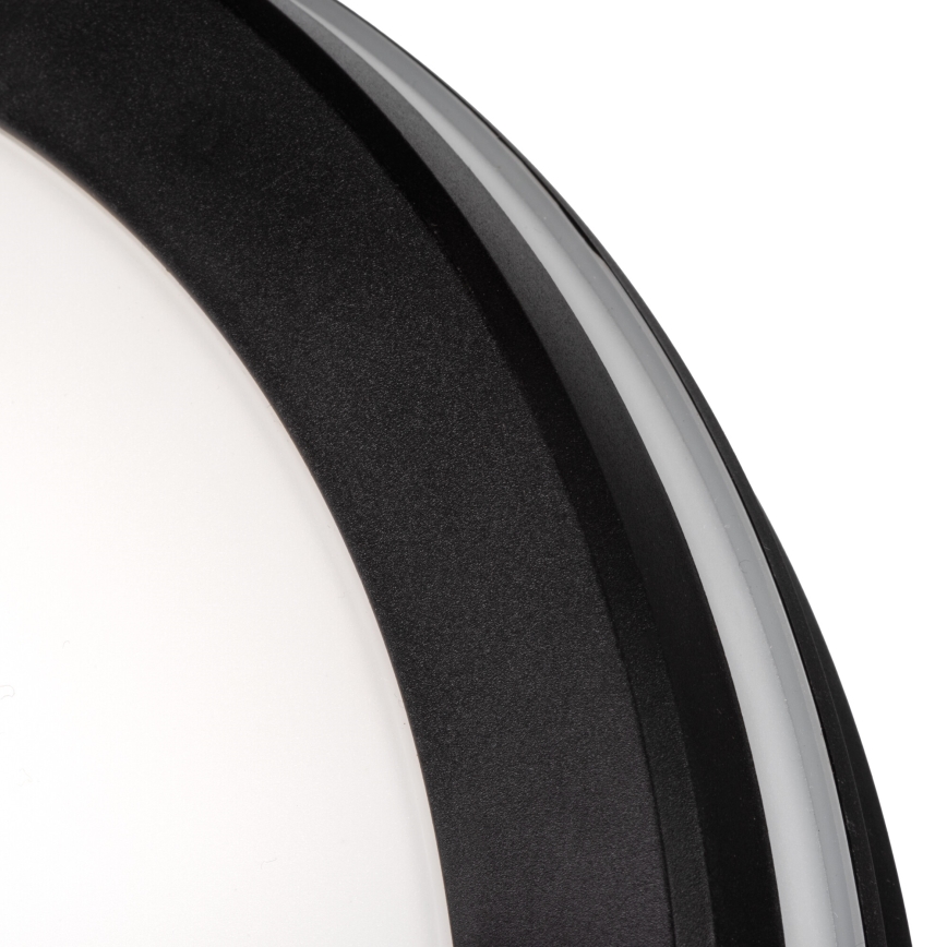 LED Outdoor ceiling light BENO E LED/12W/230V 3000/4000/6500K d. 20 cm IP65 black