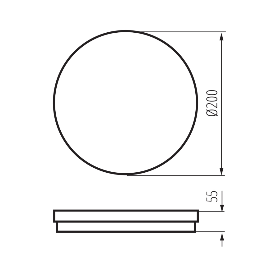 LED Outdoor ceiling light BENO ECO LED/20W/230V 3000/4000/6500K d. 20 cm IP65 white