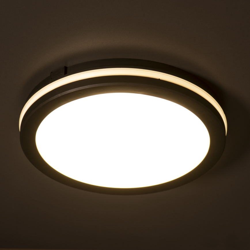 LED Outdoor ceiling light BENO E LED/20W/230V 3000/4000/6500K d. 20 cm IP65 black
