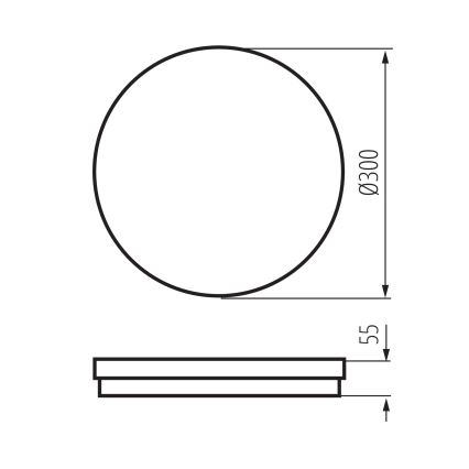 LED Outdoor ceiling light BENO ECO LED/30W/230V 3000/4000/6500K d. 30 cm IP65 black