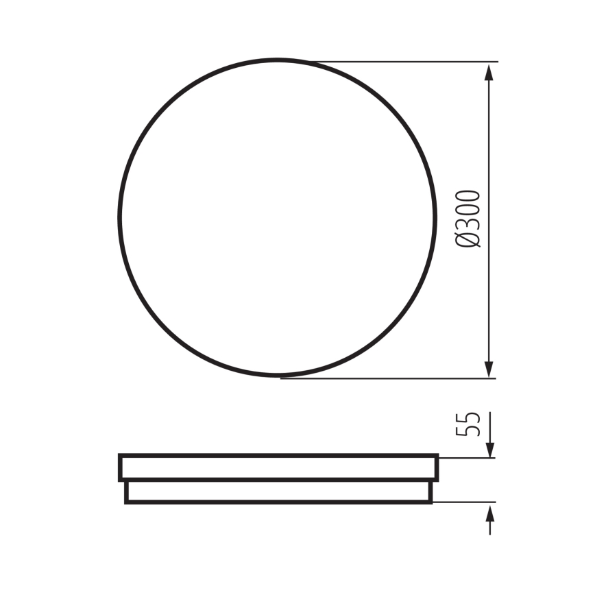 LED Outdoor ceiling light BENO ECO LED/30W/230V 3000/4000/6500K d. 30 cm IP65 black