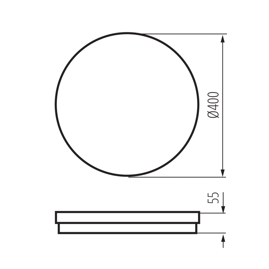 LED Outdoor ceiling light BENO ECO LED/40W/230V 3000/4000/6500K d. 40 cm IP65 white