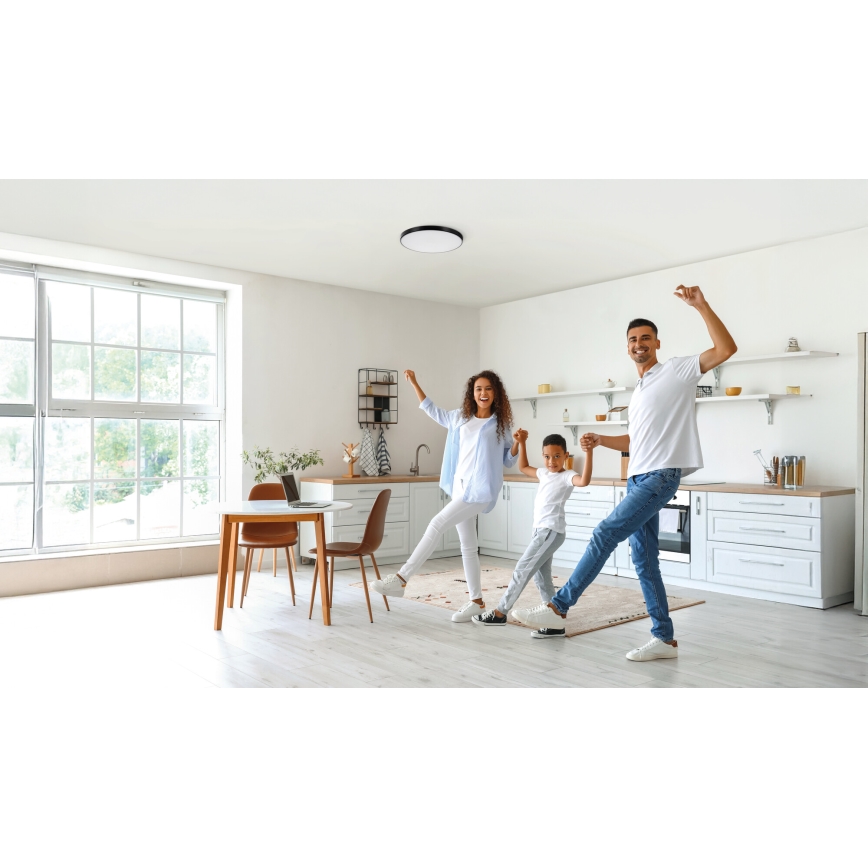 LED Dimmable ceiling light PLAFON LED/20W/230V 3000-6500K Wi-Fi black