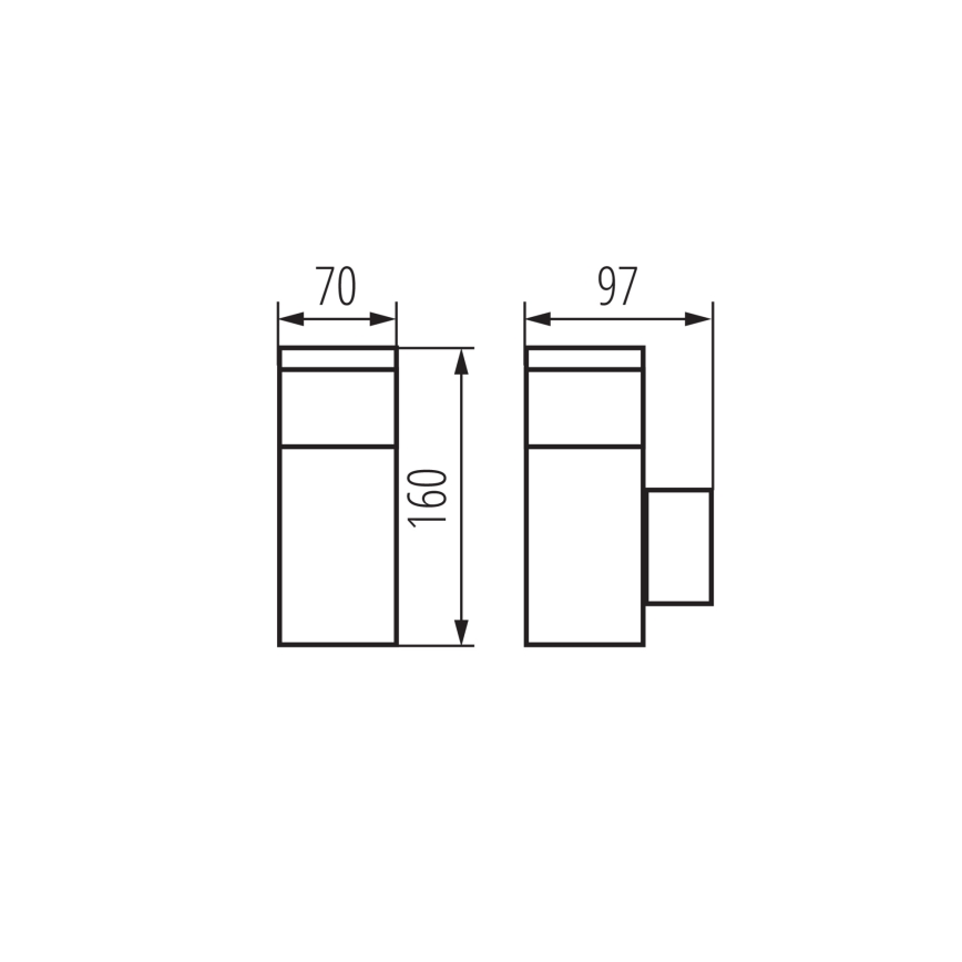 Outdoor wall light DASTEN 1xG9/11W/230V IP44 black