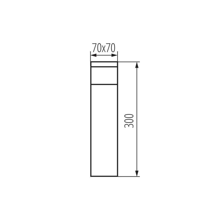 Outdoor lamp DASTEN 1xG9/11W/230V 30 cm IP44 black