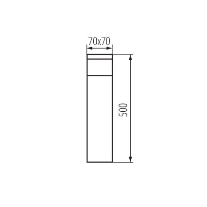 Outdoor lamp DASTEN 1xG9/11W/230V 50 cm IP44 black