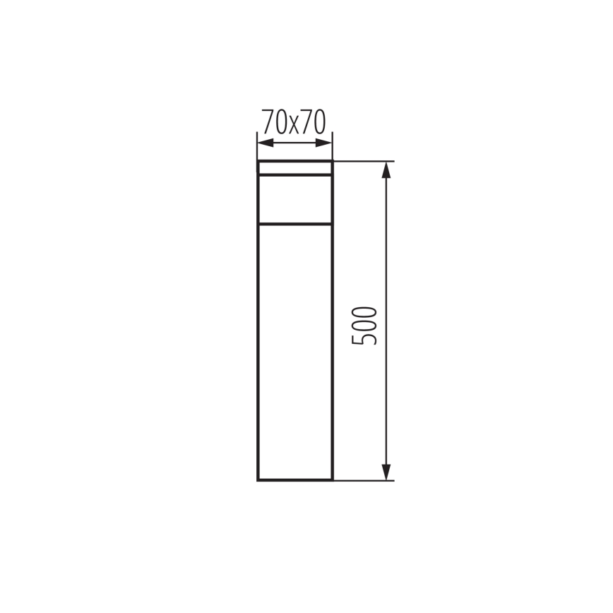 Outdoor lamp DASTEN 1xG9/11W/230V 50 cm IP44 black