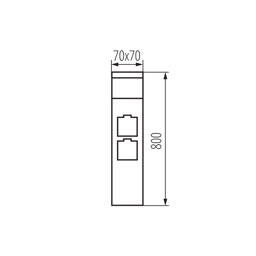 Outdoor lamp with 2 sockets DASTEN 1xG9/11W/230V 80 cm IP44 black