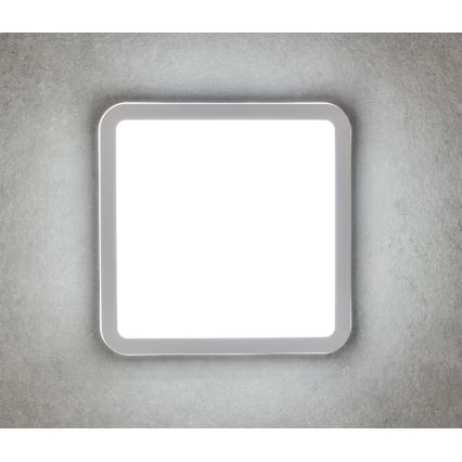 LED Outdoor ceiling light with motion sensor BENO LED/12/18W/230V 3000/3500/4000K IP65 white angular