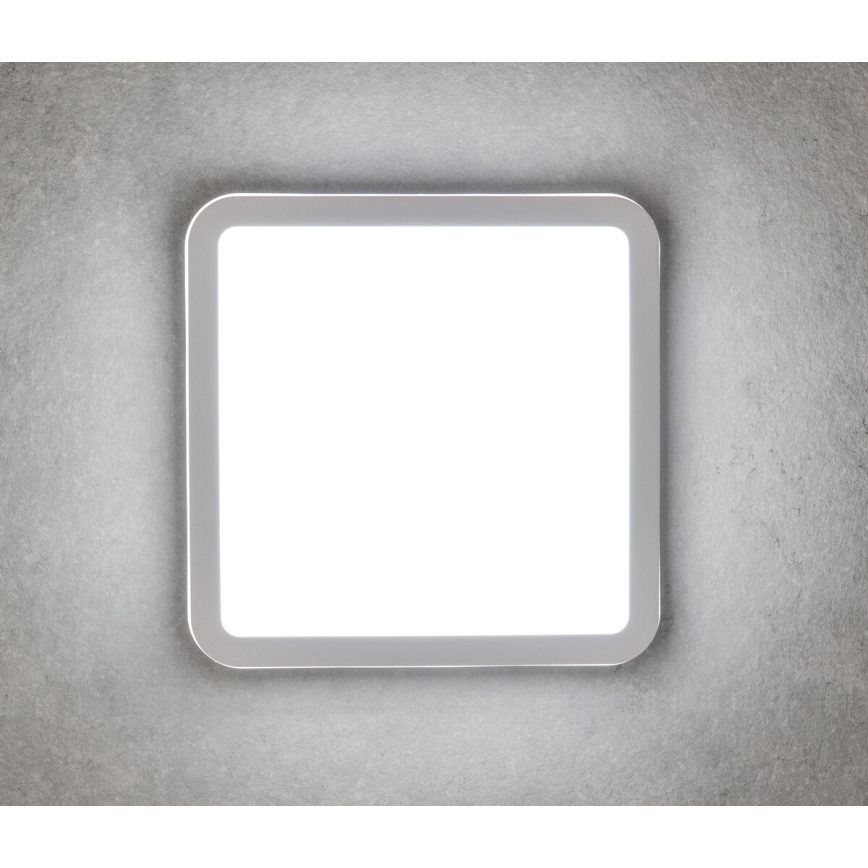 LED Outdoor ceiling light with motion sensor BENO LED/12/18W/230V 3000/3500/4000K IP65 white angular