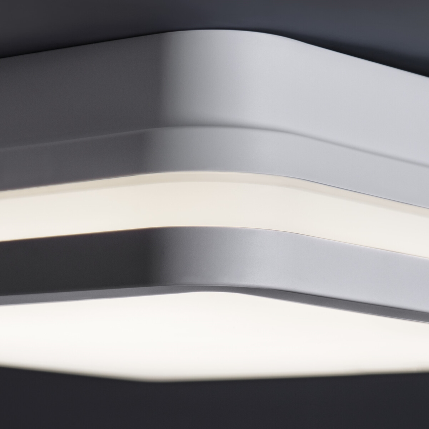 LED Outdoor ceiling light with motion sensor BENO LED/12/18W/230V 3000/3500/4000K IP65 white angular