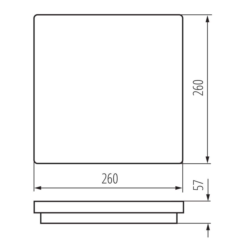 LED Outdoor ceiling light BENO LED/24/30W/230V 3000/3500/4000K IP65 anthracite angular
