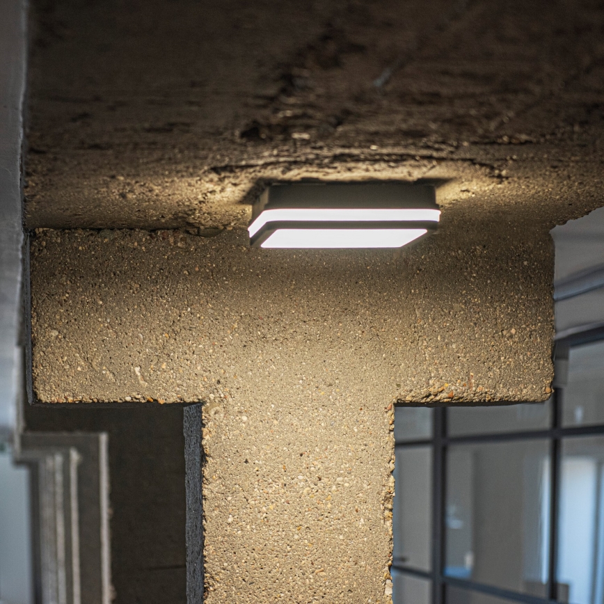 LED Outdoor ceiling light with motion sensor BENO LED/24/30W/230V 3000/3500/4000K IP65 anthracite angular