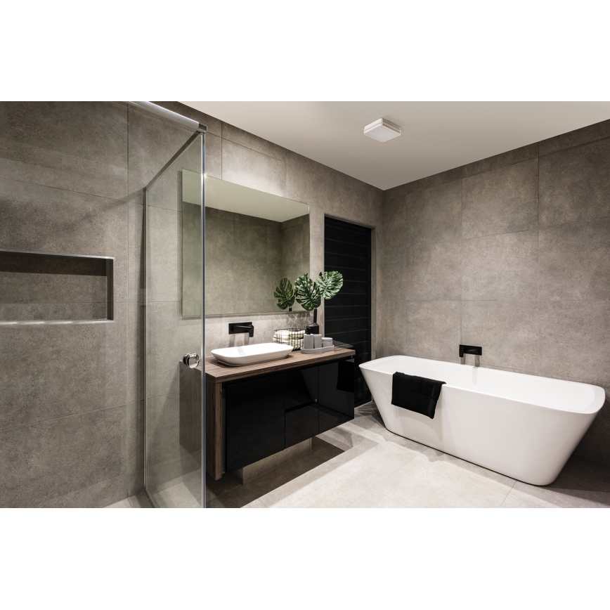 LED Outdoor ceiling light with motion sensor BENO LED/24/30W/230V 3000/3500/4000K IP65 white angular