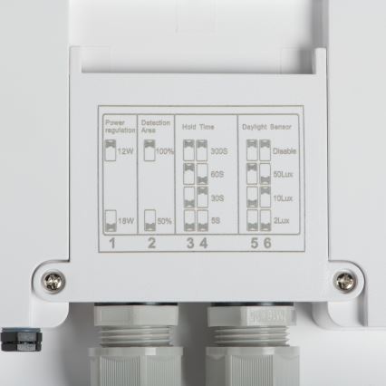 LED Outdoor ceiling light with motion sensor BENO LED/24/30W/230V 3000/3500/4000K IP65 white angular