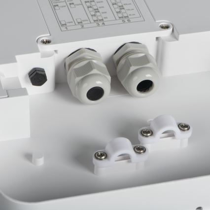 LED Outdoor ceiling light with motion sensor BENO LED/24/30W/230V 3000/3500/4000K IP65 white angular