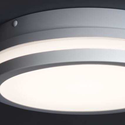 LED Outdoor ceiling light with motion sensor BENO LED/24/30W/230V 3000/3500/4000K IP65 white round