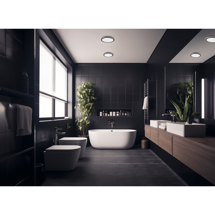 LED Outdoor ceiling light with motion sensor BENO LED/12/18W/230V 3000/3500/4000K IP65 anthracite round