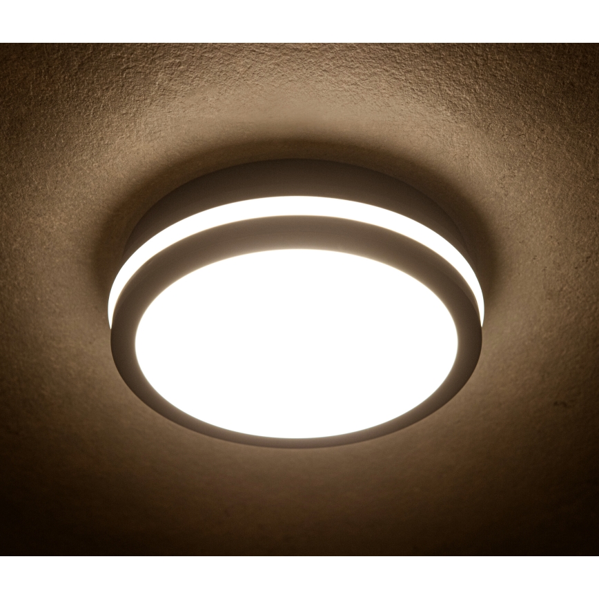LED Outdoor ceiling light with motion sensor BENO LED/12/18W/230V 3000/3500/4000K IP65 anthracite round