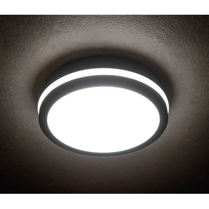 LED Outdoor ceiling light with motion sensor BENO LED/12/18W/230V 3000/3500/4000K IP65 anthracite round