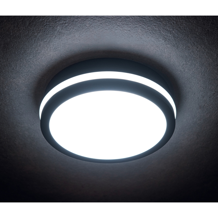 LED Outdoor ceiling light with motion sensor BENO LED/12/18W/230V 3000/3500/4000K IP65 anthracite round