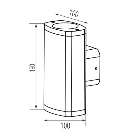 Outdoor wall light ZEVI 2xGU10/10W/230V IP54 anthracite