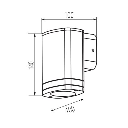 Outdoor wall light ZEVI 1xGU10/10W/230V IP54 anthracite