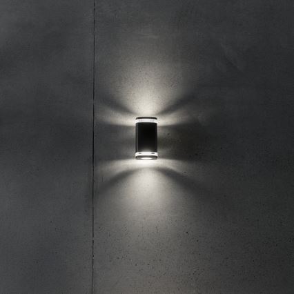 Outdoor wall light ZEVI 2xGU10/10W/230V IP54 black