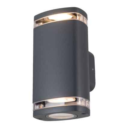 Outdoor wall light ZEVI 2xGU10/10W/230V IP54 anthracite
