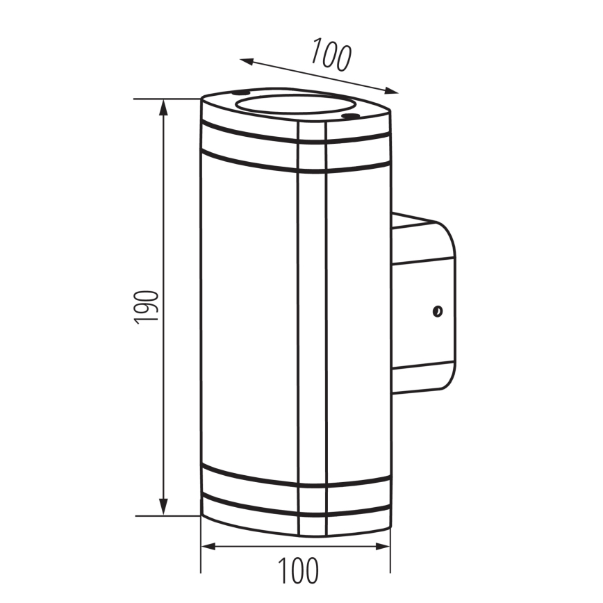 Outdoor wall light ZEVI 2xGU10/10W/230V IP54 anthracite