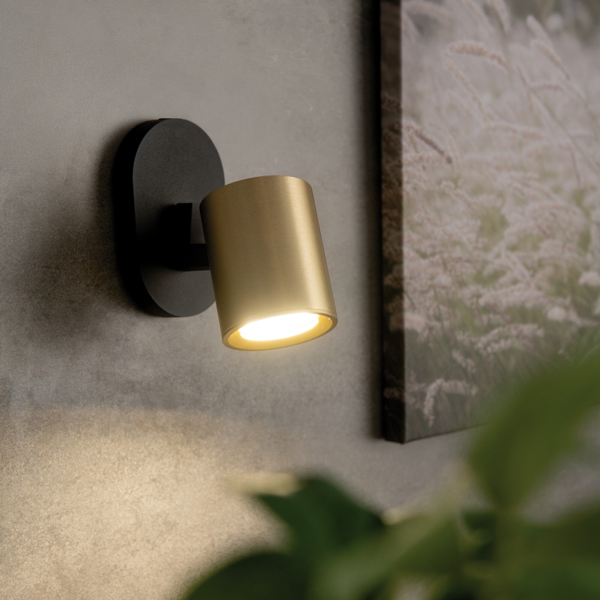 Wall spotlight LAURIN 1xGU10/10W/230V brass/black