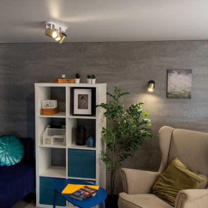 Wall spotlight LAURIN 1xGU10/10W/230V brass/black