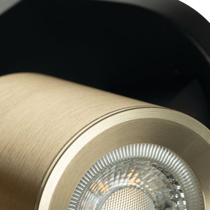 Wall spotlight LAURIN 1xGU10/10W/230V brass/black