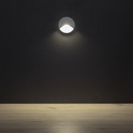 LED Staircase Light EXIN LED/2,5W/230V 4000K IP65 White Round