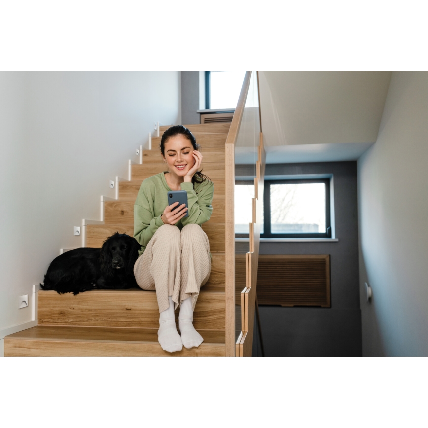 EXIN LED Staircase Light, 2.5W, 230V, 4000K, IP65, White, Square