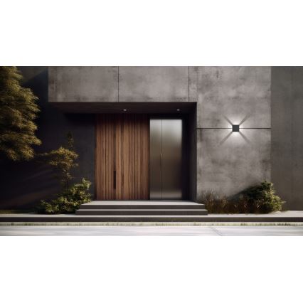 LED Outdoor Wall Light REFAZI LED/6W/230V IP54 Black