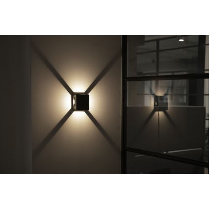 LED Outdoor Wall Light REFAZI LED/6W/230V IP54 Black