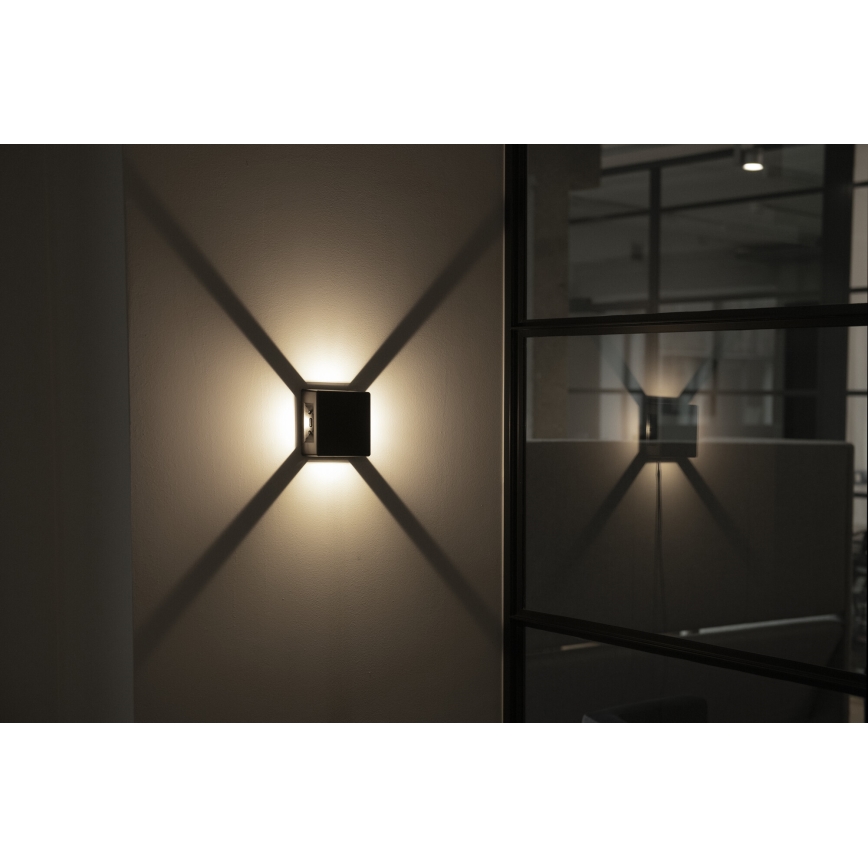 LED Outdoor Wall Light REFAZI LED/6W/230V IP54 Black