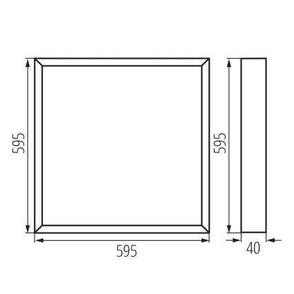LED Surface-Mounted Panel BLINGO UAIO LED/40W/230V 3000/4000/6500K 60x60 cm CRI 90 UGR19