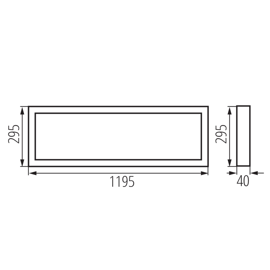 LED Surface-mounted panel BLINGO AIO LED/40W/230V 3000/4000/6500K 120x30 cm CRI 90